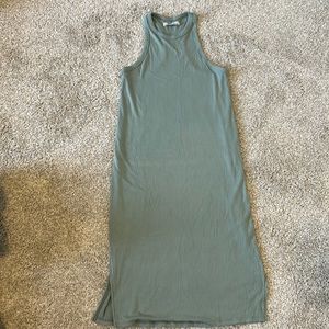 Sage green midi dress